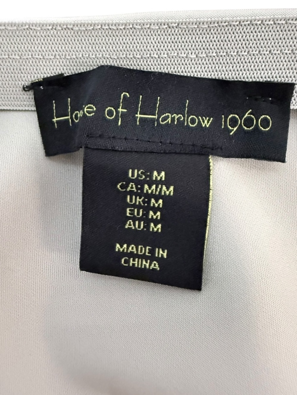 House of Harlow 1960 Satin Midi Slip Skirt Gray Bias Cut Women’s Medium - Picture 4 of 5